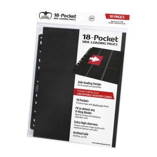 Ultimate Guard - 18-Pocket Pages Side-Loading (10) - Black