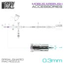 Green Stuff World - 0.3 Nozzle Cap for Mobius Airbrush