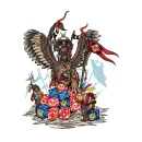 Baron of Dice - Premium Vinyl Stickers - Hippogryph Knight