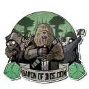 Baron of Dice - Premium Vinyl Stickers - Space Squatch