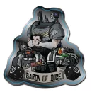 Baron of Dice - Premium Vinyl Stickers - Iron Cog