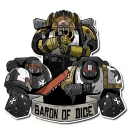 Baron of Dice - Premium Vinyl Stickers - Knights Templar