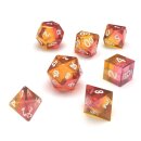 Green Stuff World - 12x D6 16mm Dice - Clear Pink / Orange