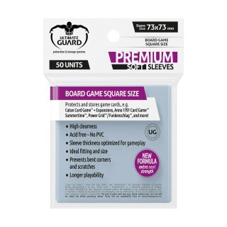 Ultimate Guard - Premium Sleeves for Board Game Cards Square 73x73 mm (50)