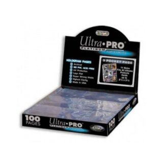 Ultra Pro - Platinum 9-Pocket Pages (11 Hole) Display (100 Pages)