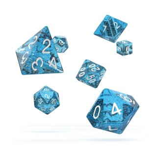 Oakie Doakie Dice RPG Set Speckled (7) - Light Blue