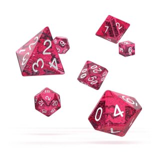 Oakie Doakie Dice RPG Set Speckled (7) - Pink