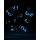Oakie Doakie Dice D6 Dice Glow in the Dark - Deep Ocean 12 mm (36 Dices)