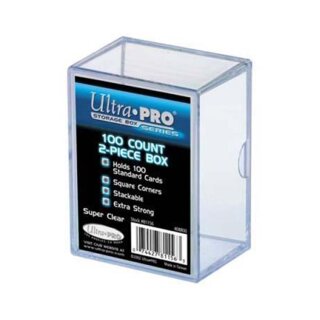 Ultra Pro - 2-Piece Storage Box - for 100 Cards - Clear