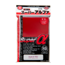 KMC - Standard Sleeves - Super a (Alpha) Red (80 Sleeves)