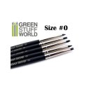 Green Stuff World - Colour Shapers Brushes SIZE 0 - BLACK FIRM