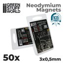 Green Stuff World - Neodymium Magnets 3x05mm - 50 units (N35)
