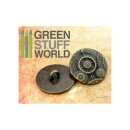 8x Steampunk Buttons GEARS MECHANISM - Bronze