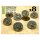 Green Stuff World - 8x Steampunk Buttons GEARS MECHANISM - Bronze