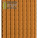 Green Stuff World - ABS Plasticard - ROOF TILES Textured Sheet - A4