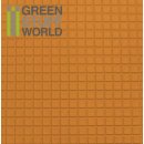 Green Stuff World - ABS Plasticard - LARGE SQUARES Textured Sheet - A4