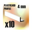 Green Stuff World - ABS Plasticard - Profile ANGLE-L 4mm