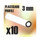 Green Stuff World - ABS Plasticard - Profile TUBE 3 mm