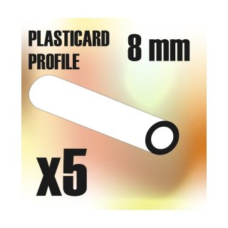 Green Stuff World - ABS Plasticard - Profile TUBE 8mm
