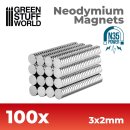 Green Stuff World - Neodymium Magnets 3x2mm - 100 units (N35)