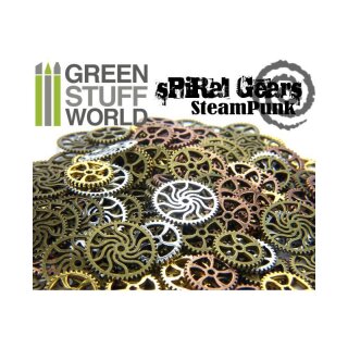 SteamPunk SPIRAL GEARS and COGS Beads 85gr
