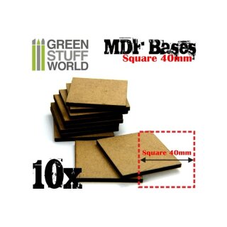 Green Stuff World - MDF Bases - Square 40 mm