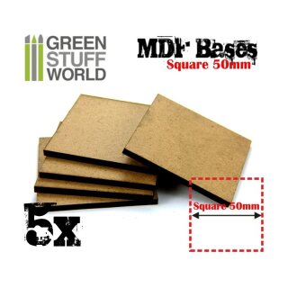 Green Stuff World - MDF Bases - Square 50 mm