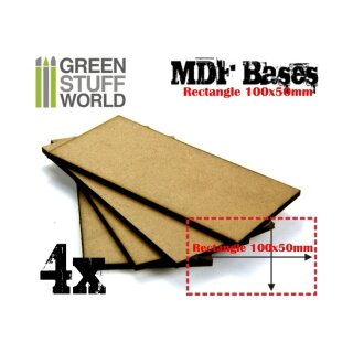 Green Stuff World - MDF Bases - Rectangle 100x50mm