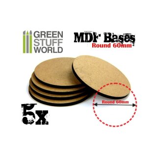 Green Stuff World - MDF Bases - Round 60 mm
