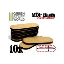 Green Stuff World - MDF Bases - Oval Pill 25x70mm