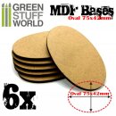 Green Stuff World - MDF Bases - AOS Oval 75x42mm