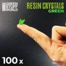 GREEN Resin Crystals - Small