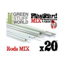 Green Stuff World - ABS Plasticard - Profile - 20x RODs...
