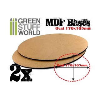 Green Stuff World - MDF Bases - Oval 170x105mm