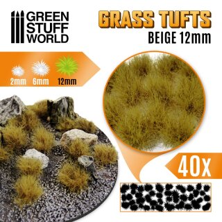 Grass TUFTS - 12mm self-adhesive - BEIGE