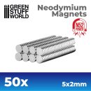 Green Stuff World - Neodymium Magnets 5x2mm - 50 units (N52)