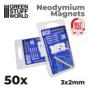 Neodymium Magnets 3x2mm - 50 units  (N52)