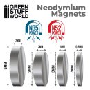 Green Stuff World - Neodymium Magnets 3x1mm - 50 units (N52)