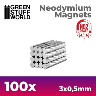Neodymium Magnets 3x05mm - 100 units (N52)