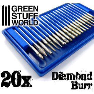 Diamond Burr Set with 20 tips