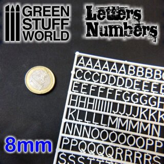Letters and Numbers 8 mm