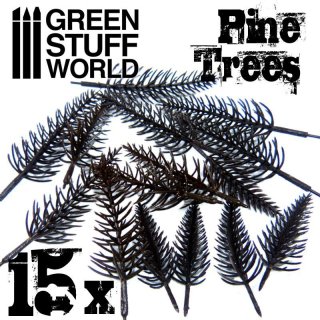 Green Stuff World - 15x Model PINE Tree Trunks