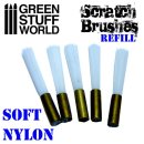 Green Stuff World - Scratch Brush Set Refill – Soft nylon