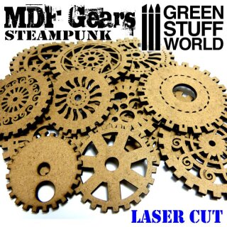 MDF Wood Steampunk Gears