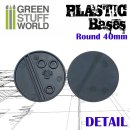 Green Stuff World - Plastic Bases - Round 40 mm BLACK