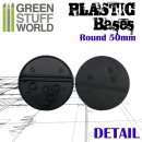 Green Stuff World - Plastic Bases - Round 50 mm BLACK