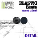 Plastic Bases - Round 25mm BLACK