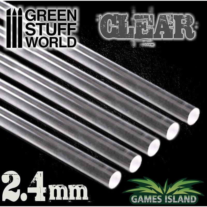 Acrylic Rods - Round 2.4 mm CLEAR, 3,25 €