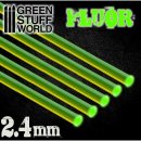 Green Stuff World - Acrylic Rods - Round 2.4 mm Fluor GREEN