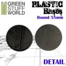 Green Stuff World - Plastic Bases - Round 55 mm BLACK